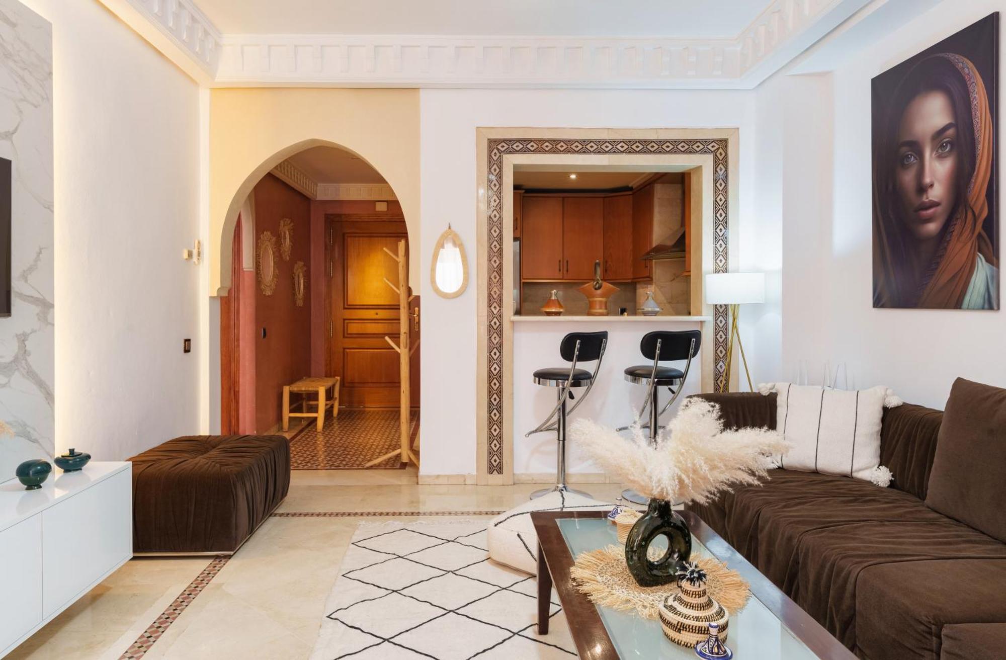 Appartement Chic Gueliz Plaza Avec Vue Marrakesh Ngoại thất bức ảnh
